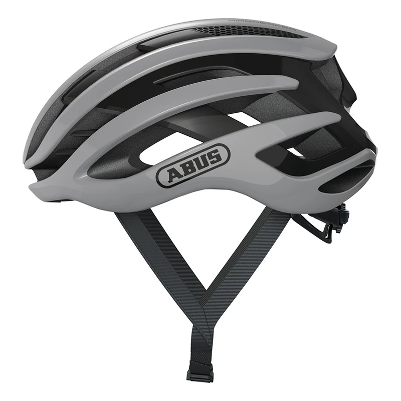 Caschi Bici Strada Casco Bici Abus Airbreaker Race Grigio