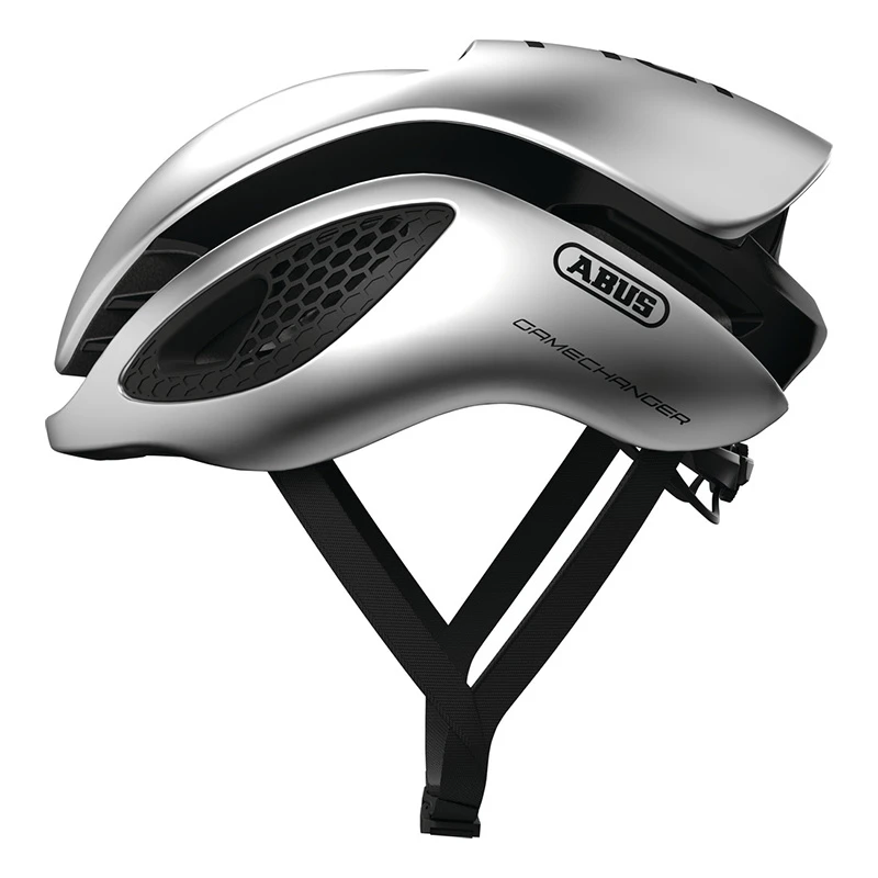 Caschi Bici Strada Casco Bici Abus Gamechanger Gleam Argento