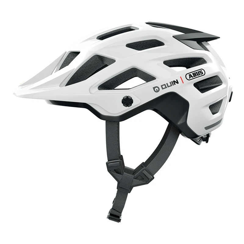 Mtb Casco Bici Abus Moventor 2.0 Quin Shiny Bianco