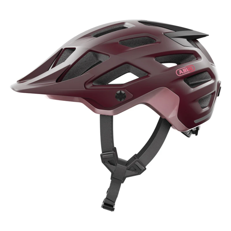 Mtb Casco Bici Abus Moventor 2.0 Wildbearry Rosso