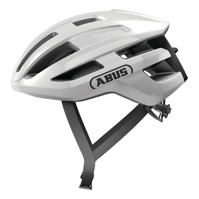 Caschi Bici Strada Casco Abus Powerdome Shiny Bianco