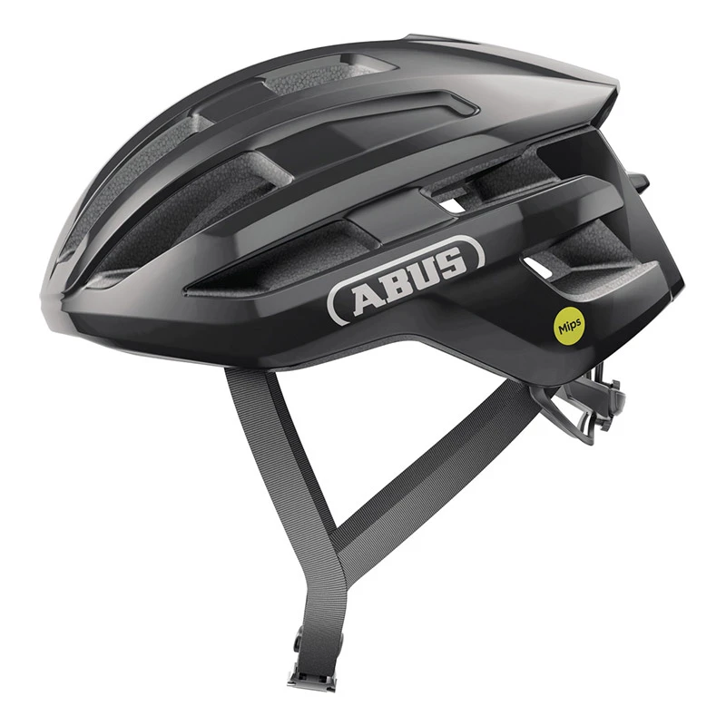 Caschi Bici Strada Casco Abus Powerdome Mips Shiny Nero
