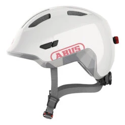 Caschi Bici Strada Casco Bimbo Abus Smiley 3.0 Ace Led Shiny Bianco