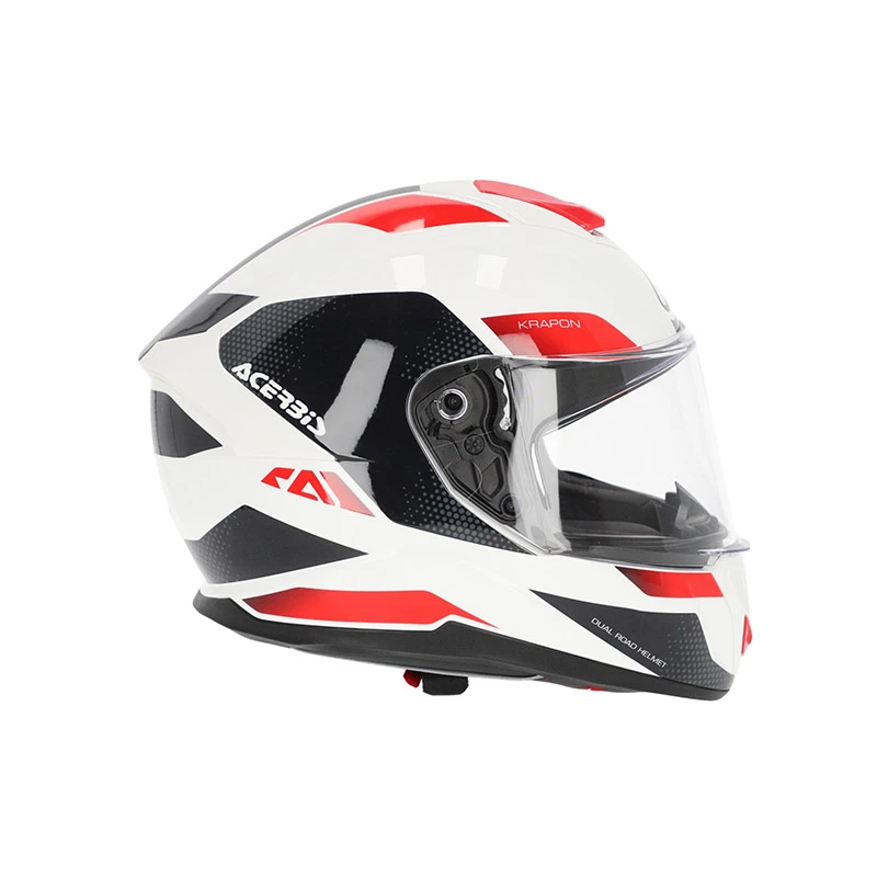 Fibra Casco Acerbis Krapon 2206 Bianco Rosso - immagine 2