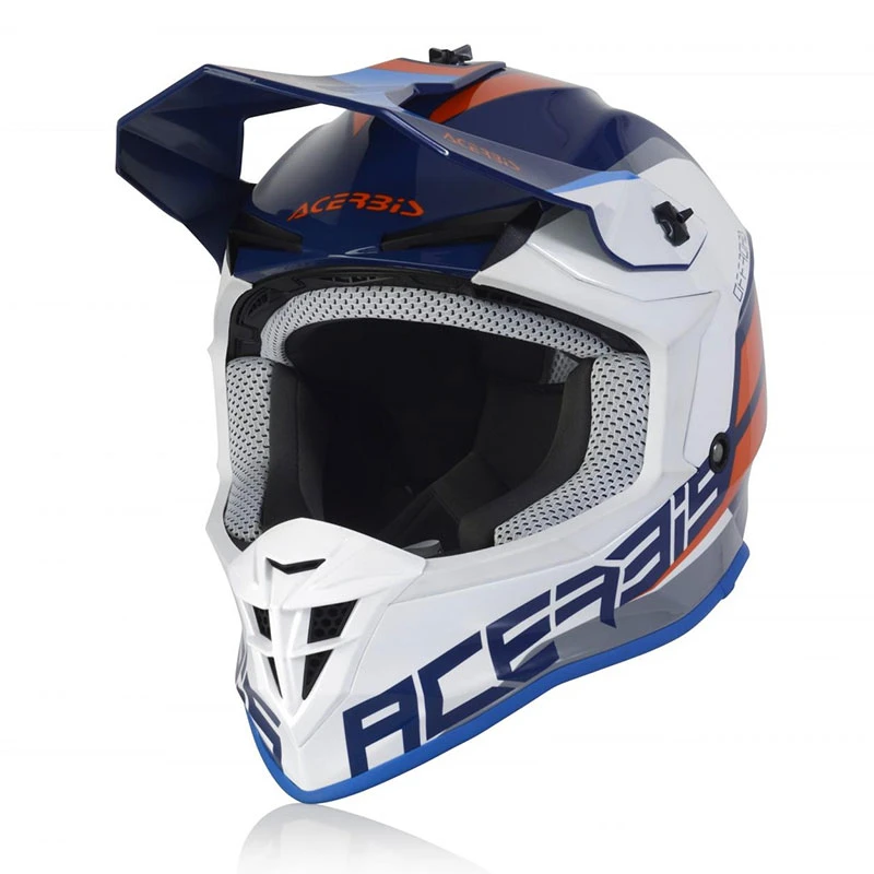 Policarbonato Casco Acerbis Linear Blu Bianco