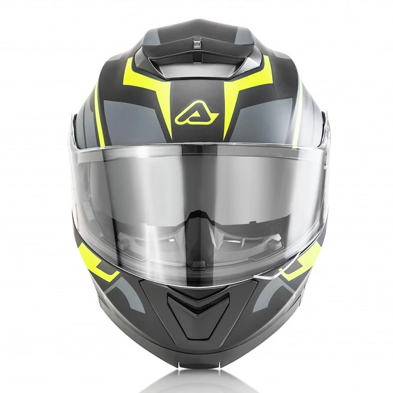 Policarbonato Casco Modulare Acerbis Serel Nero Giallo Fluo - immagine 3