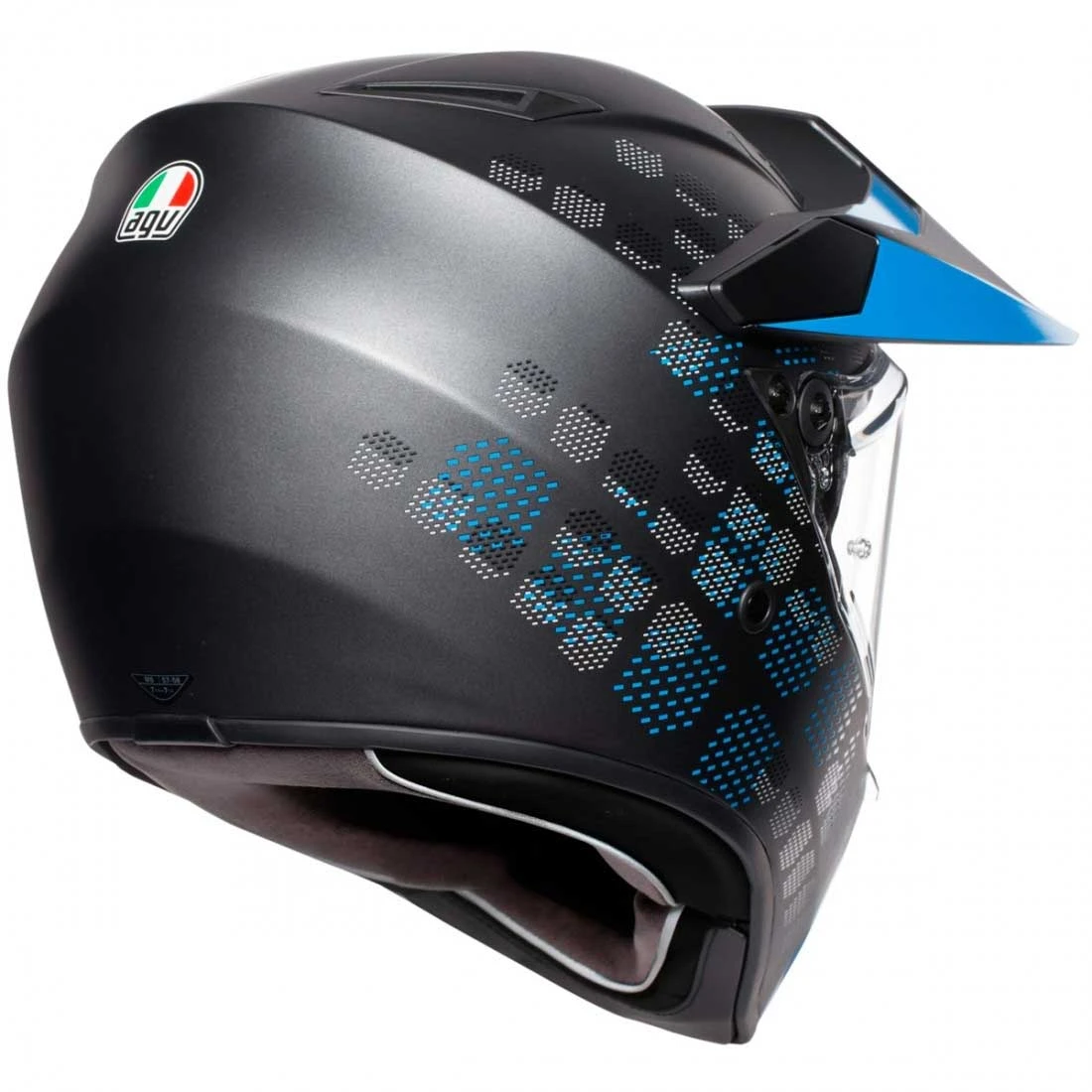 Crosstourer Agv Ax9 Antartica Nero Matt Cyan Blu - immagine 3