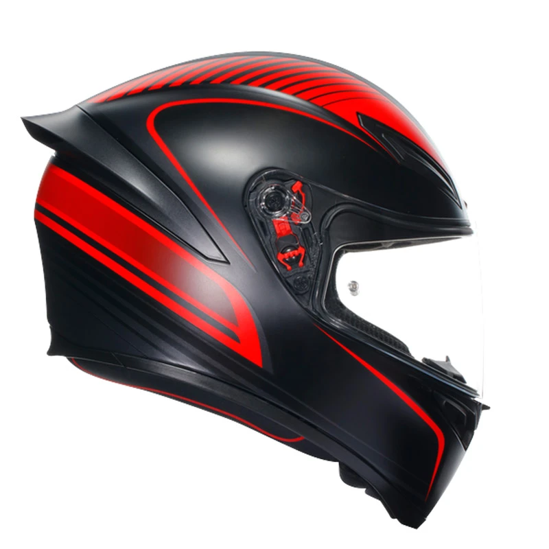 Policarbonato Casco Agv K1 S E2206 Warmup Nero Red - immagine 2