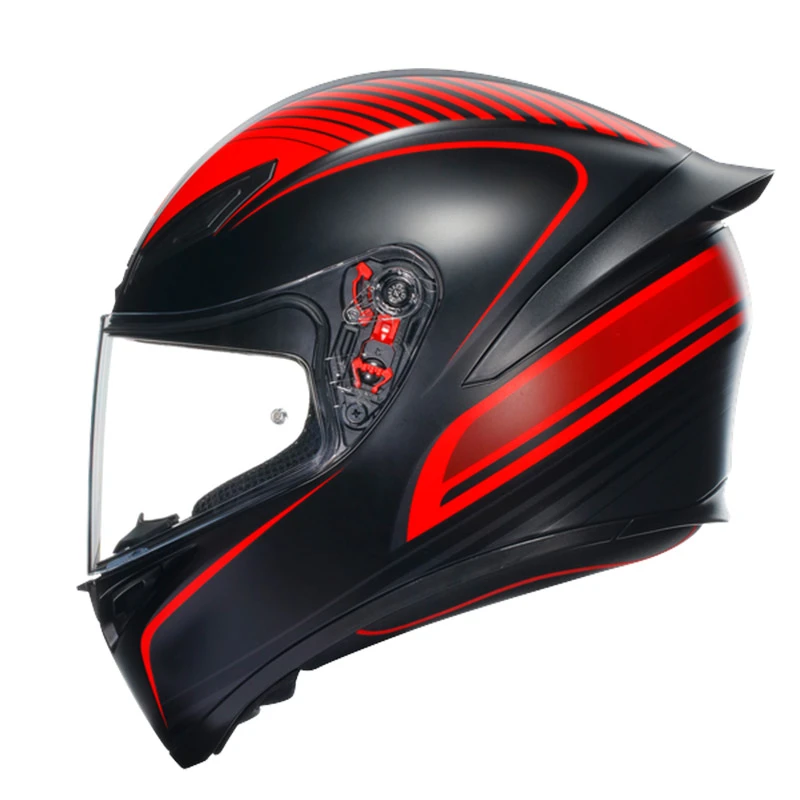 Policarbonato Casco Agv K1 S E2206 Warmup Nero Red - immagine 3