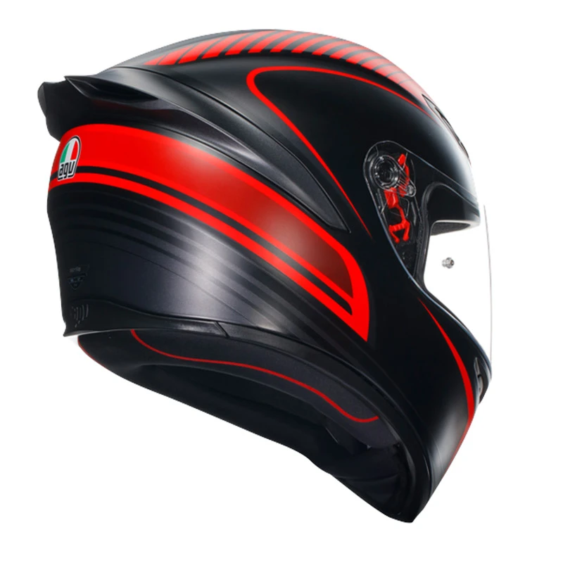 Policarbonato Casco Agv K1 S E2206 Warmup Nero Red - immagine 4