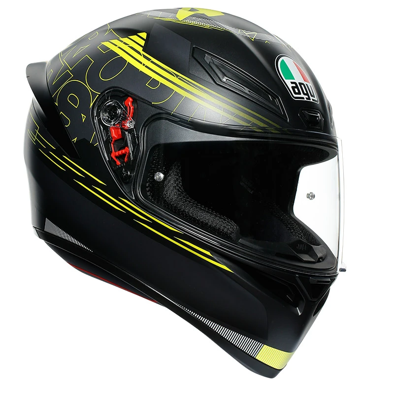Policarbonato Casco Agv K1 Track 46 Nero Giallo