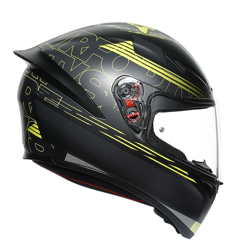 Policarbonato Casco Agv K1 Track 46 Nero Giallo - immagine 2