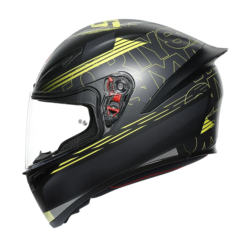 Policarbonato Casco Agv K1 Track 46 Nero Giallo - immagine 3