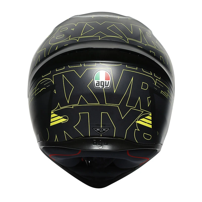 Policarbonato Casco Agv K1 Track 46 Nero Giallo - immagine 4