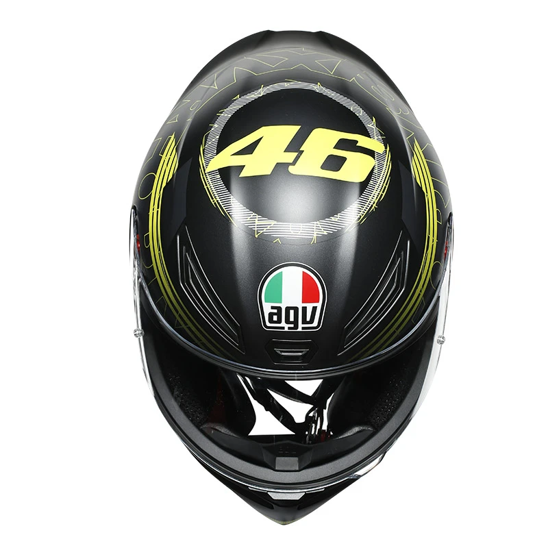 Policarbonato Casco Agv K1 Track 46 Nero Giallo - immagine 5