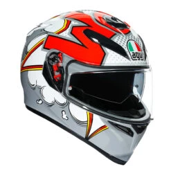 Policarbonato Casco Agv K-3 Sv Bubble Grigio Bianco Rosso