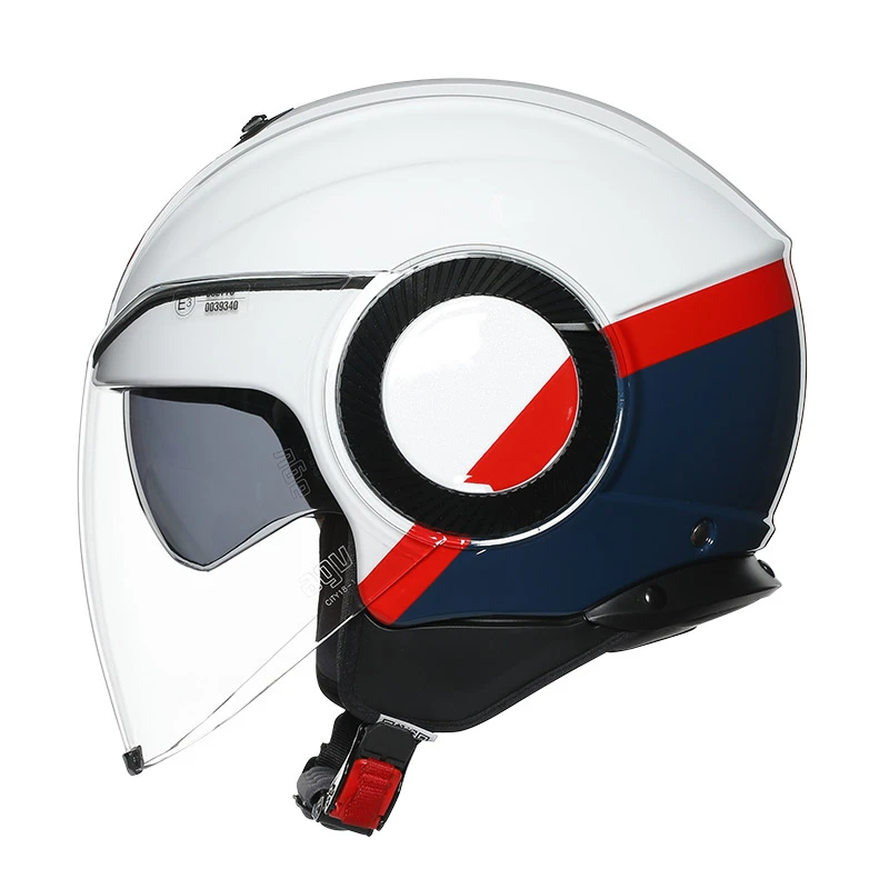 Policarbonato Casco Agv Orbyt Block Bianco Rosso Fluo - immagine 3