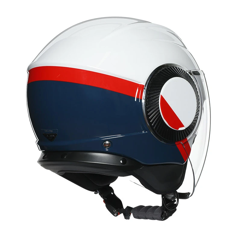 Policarbonato Casco Agv Orbyt Block Bianco Rosso Fluo - immagine 4