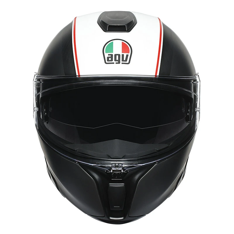 Fibra Casco Agv Sportmodular Cover Gun Metal Bianco - immagine 4