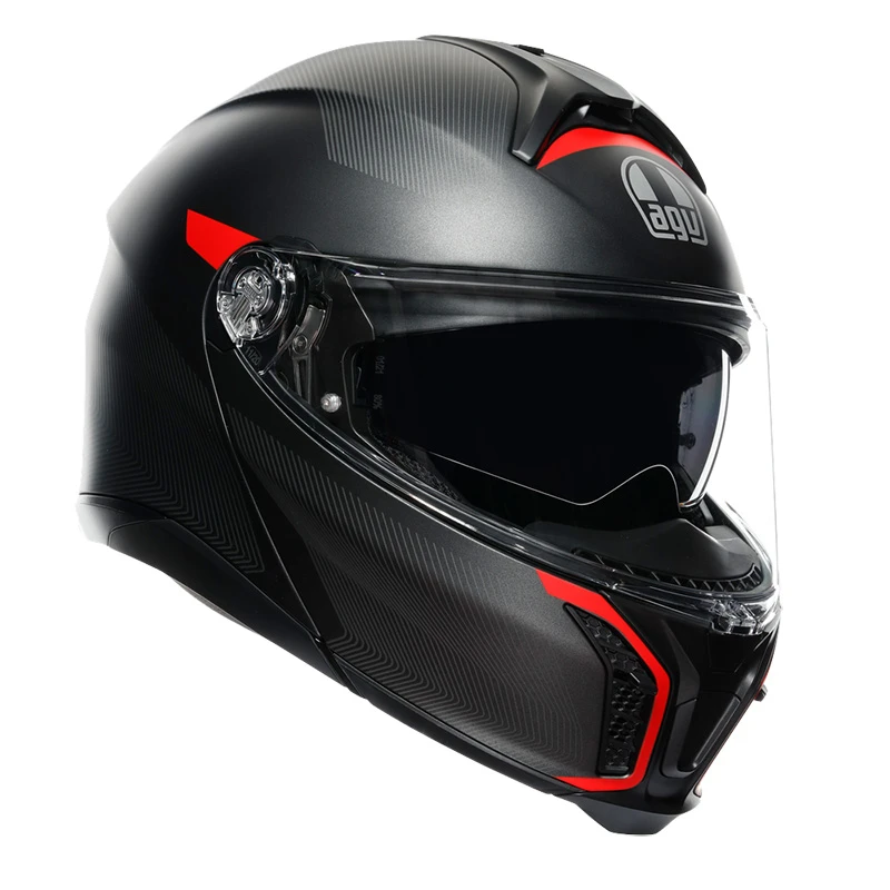 Fibra Casco Agv Tourmodular Frequency Rosso + Insyde - immagine 3