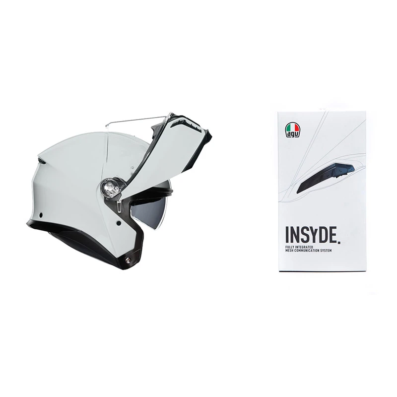 Fibra Casco Agv Tourmodular Stelvio Bianco + Insyde