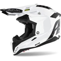 Fibra Casco Airoh Aviator 3 Color Bianco Lucido