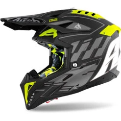 Fibra Casco Airoh Aviator 3 Rampage Nero Opaco