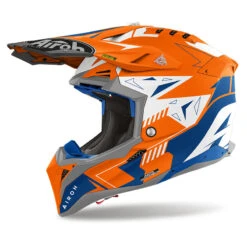 Fibra Casco Airoh Aviator 3 Spin Arancio Fluo Opaco