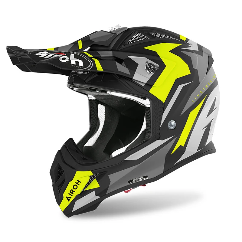 Fibra Casco Airoh Aviator Ace Swoop Giallo Opaco