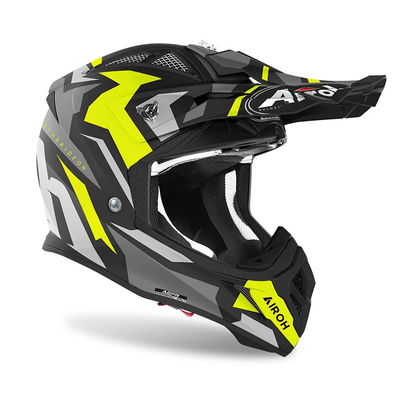 Fibra Casco Airoh Aviator Ace Swoop Giallo Opaco - immagine 2