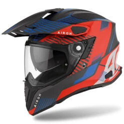 Crosstourer Casco Airoh On-off Commander Boost Rosso Blu Opaco