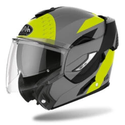 Policarbonato Casco Modulare Airoh Rev 19 Leaden Giallo Opaco