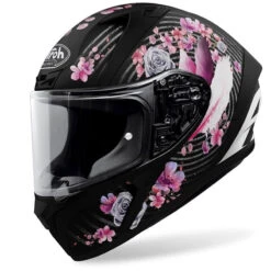 Policarbonato Casco Integrale Airoh Valor Mad Nero Rosa