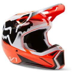 Policarbonato Casco Fox V1 Leed Arancio Fluo
