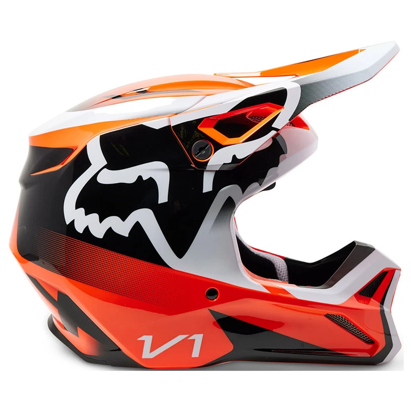 Policarbonato Casco Fox V1 Leed Arancio Fluo - immagine 3
