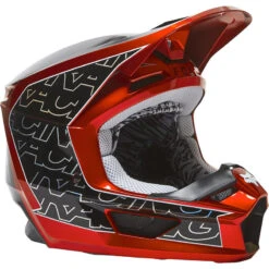 Policarbonato Casco Fox V1 Peril Rosso Fluo