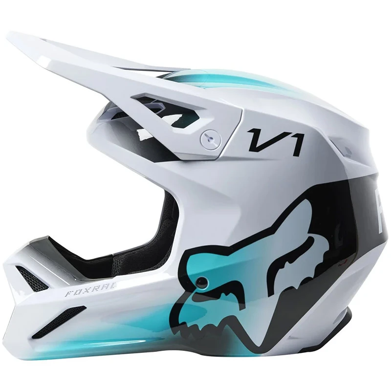 Policarbonato Casco Fox V1 Toxsyk Bianco - immagine 2