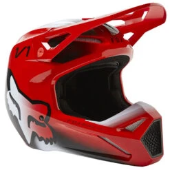 Policarbonato Casco Fox V1 Toxsyk Rosso Fluo