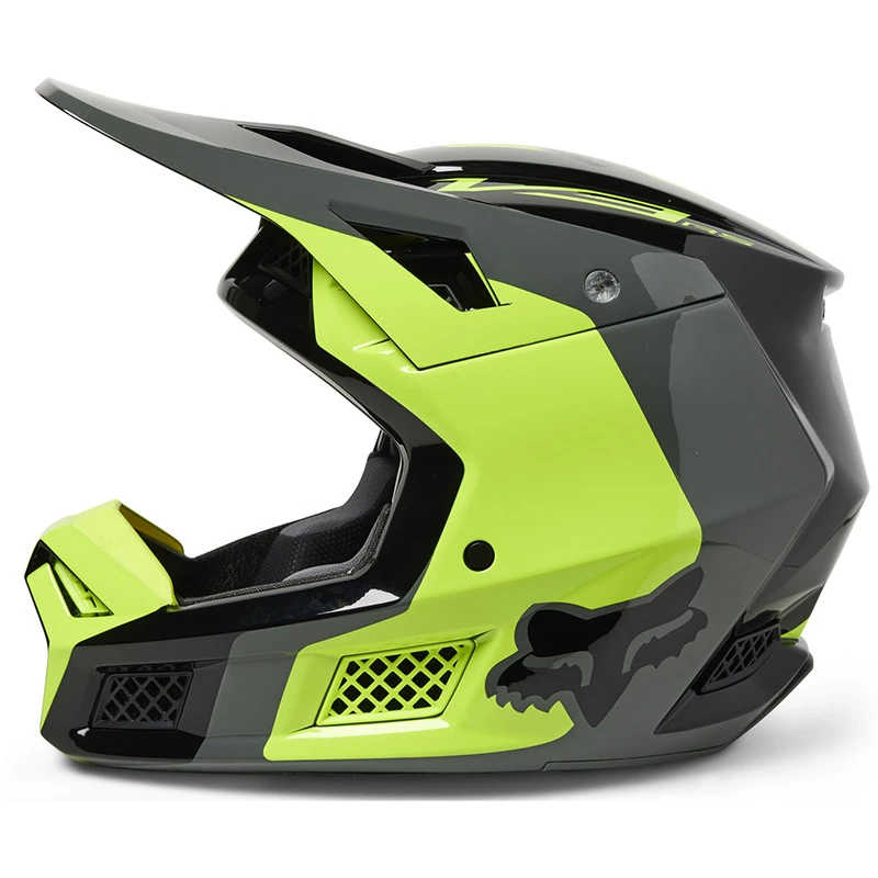 Fibra Casco Fox V3 Rs Efekt Giallo Fluo - immagine 2