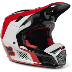 Fibra Casco Fox V3 Rs Efekt Rosso Fluo