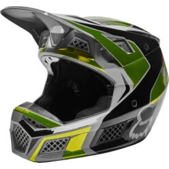 Fibra Casco Fox V3 Rs Mirer Giallo Fluo