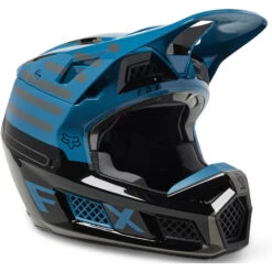 Fibra Casco Fox V3 Rs Ryaktr Maui Blu
