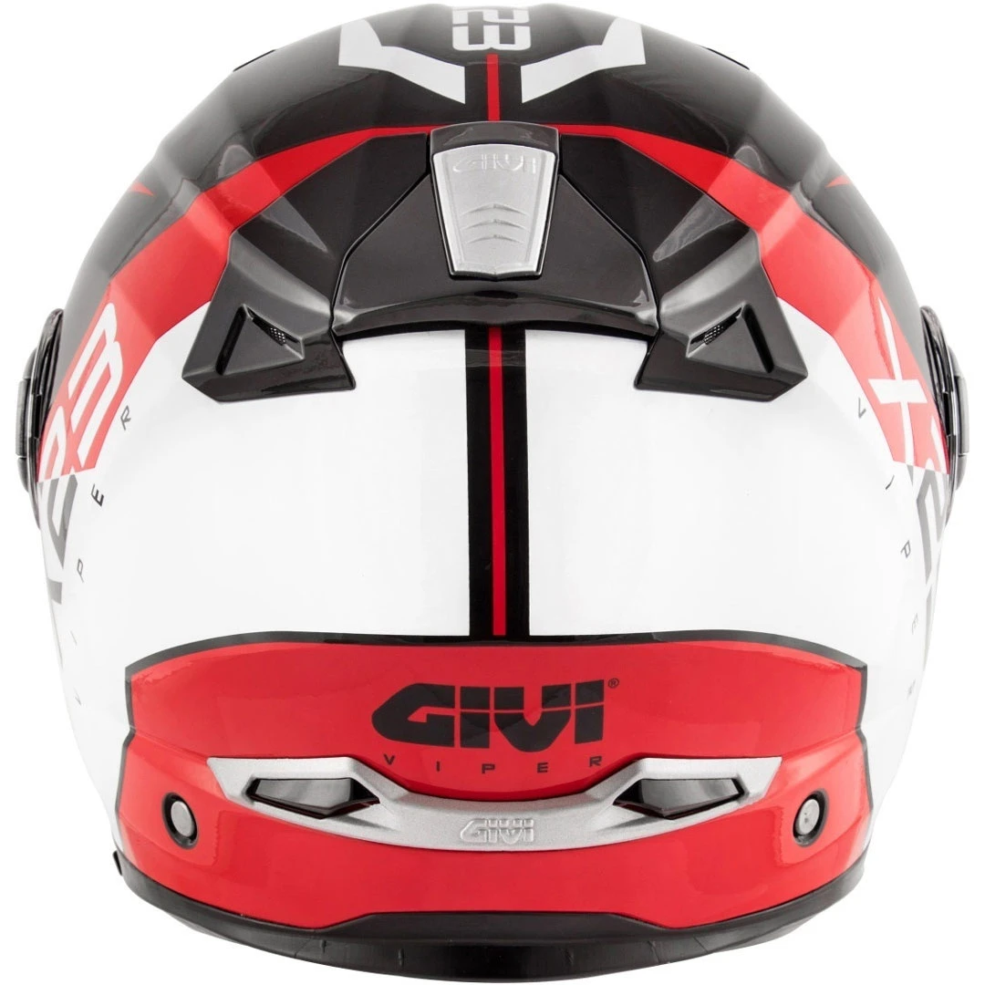 Policarbonato Casco Modulare Givi X23 Sydney Viper Nero Rosso - immagine 3