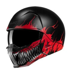 Mentoniera Removibile Casco Hjc I20 Scraw Rosso Nero