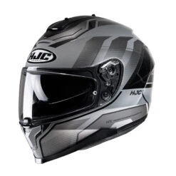 Policarbonato Casco Hjc C70 Nian Grigio Nero