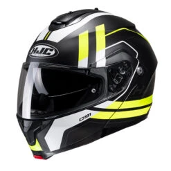 Policarbonato Casco Modulare Hjc C91 Octo Giallo Nero