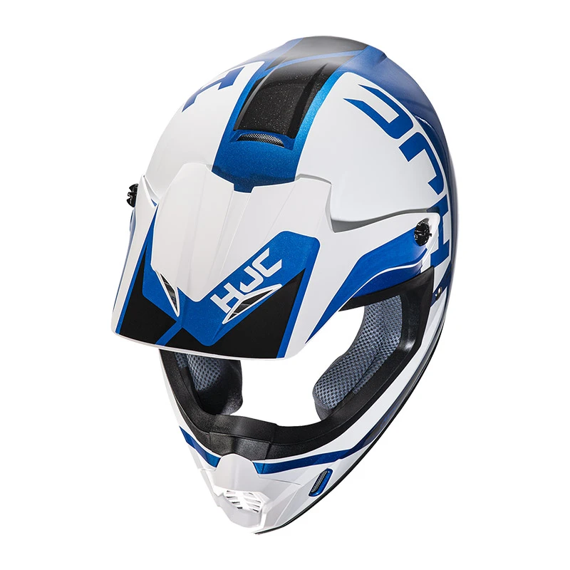 Policarbonato Casco Hjc Cs-mx 2 Creed Blu Bianco - immagine 2