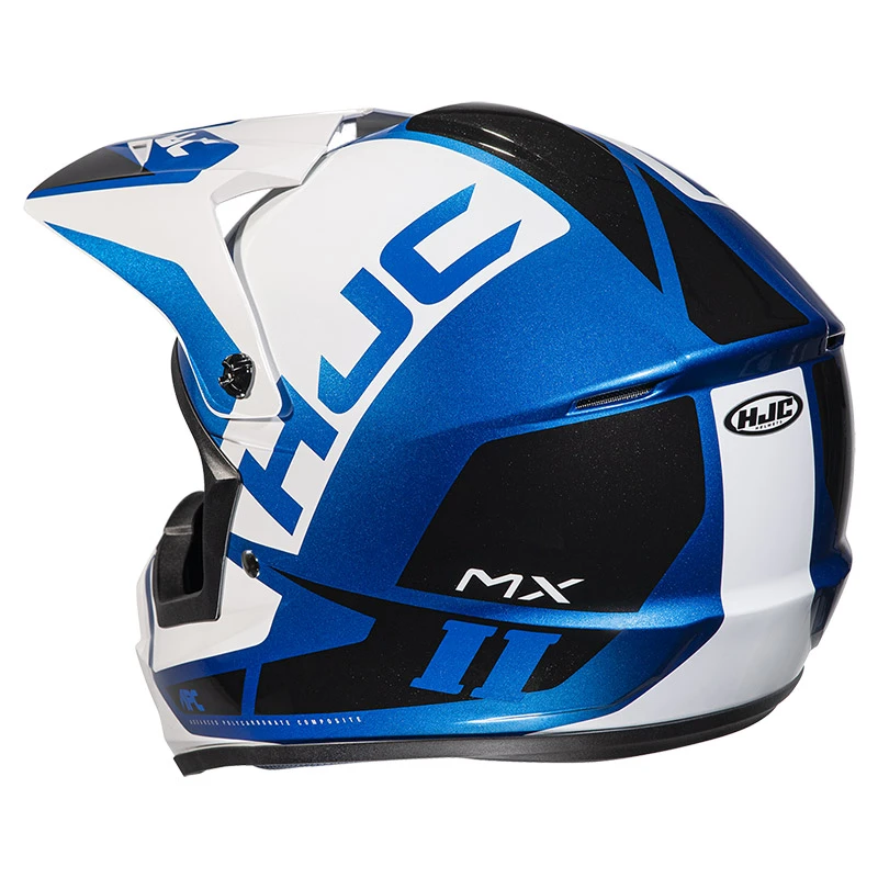 Policarbonato Casco Hjc Cs-mx 2 Creed Blu Bianco - immagine 3