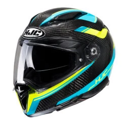 Fibra Casco Hjc F70 Carbon Ubis Aqua Nero
