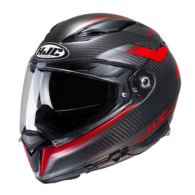 Fibra Casco Hjc F70 Carbon Ubis Nero Rosso